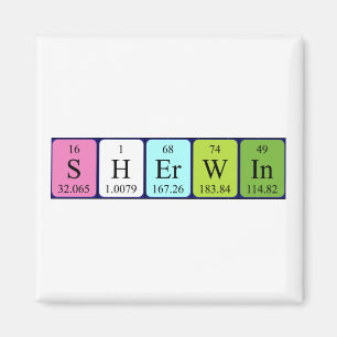 Sherwin周期表名磁石 マグネット
