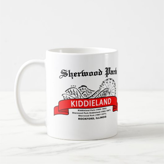 Sherwood Park Kiddieland, Rockford, IL.娯楽 コーヒーマグカップ (左)
