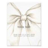 Shes結び目のブライダルシャワー任意のテーブル記号 フォトプリント (正面)