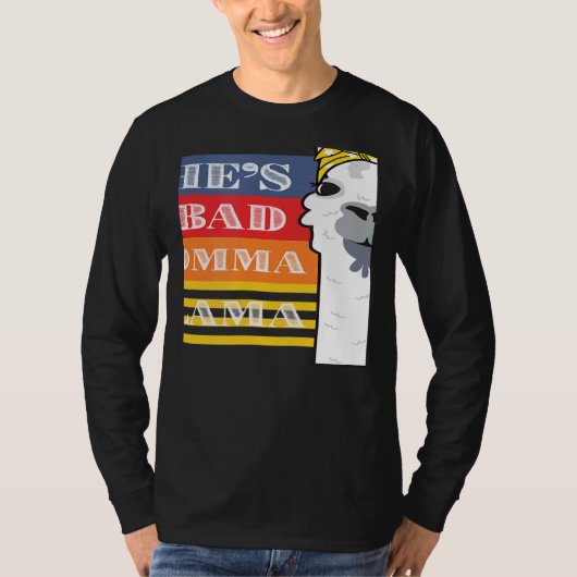 She's a Bad Momma Llama For Women  Animal  Retro 2 Tシャツ (正面)