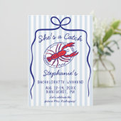 She's A Catch 3 Day Itinerary Bachelorette Party 招待状 (スタンド正面)