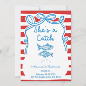 She's A Catch Bachelorette Celebration 招待状 (正面)