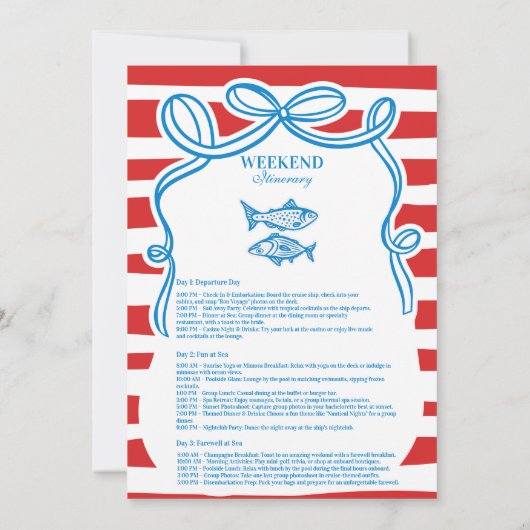 She's A Catch Bachelorette Celebration 招待状 (裏面)