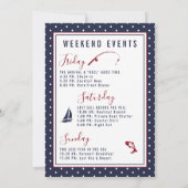 She's A Catch Bachelorette Party Weekend Itinerary 招待状 (裏面)