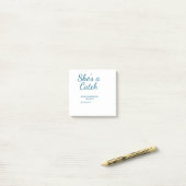 She's a catch bachelorette weekend name blue date  ポストイット (デスク上)