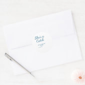 She's a catch bachelorette weekend name blue date  ラウンドシール (封筒)