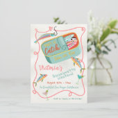 She's a Catch Bachelorette Weekend Sardine Mermaid 招待状 (スタンド正面)