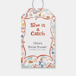 She's a Catch Bridal Shower Thank You Favor ギフトタグ