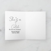 She's a catch champagne bottle bachelorette weeken カード (内部)