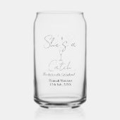 She's a catch champagne bottle bachelorette weeken ガラス缶 (裏面)