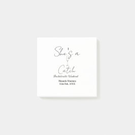 She's a catch champagne bottle bachelorette weeken ポストイット