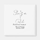 She's a catch champagne bottle bachelorette weeken マグネット (正面)