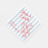 She's A Catch Coastal Bachelorette スタンダードランチョンナプキン (角)