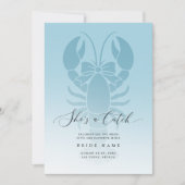 She's a Catch Coastal Lobster Bachelorette Weekend 招待状 (正面)