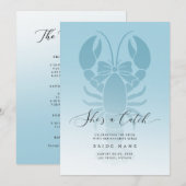 She's a Catch Coastal Lobster Bachelorette Weekend 招待状 (正面/裏面)