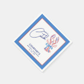 She's A Catch Coastal Lobster Bridal Shower スタンダードカクテルナプキン (角)