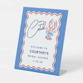 She's A Catch Coastal Lobster Bridal Shower 台座サイン