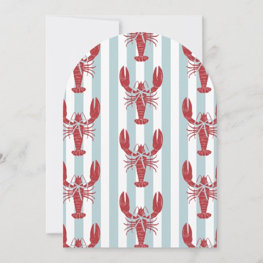 She's a Catch Coastal Lobster Bridal Shower 招待状 (裏面)