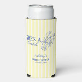 She's A Catch Lobster Coastal Bridal Shower スリム缶クーラー (Seltzer正面)