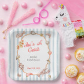 She's A Catch Lobster Coastal Bridal Shower ペーパープレート (パーティー)