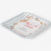 She's A Catch Lobster Coastal Bridal Shower ペーパープレート (傾斜あり)