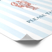 She's a catch Lobster Striped Favors ポスター (角)