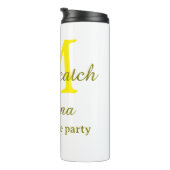 She's a catch yellow monogram bachelorette party n タンブラー (回転右)