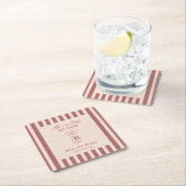 She's A Tini Bit Older Coffee Martini Birthday スクエアペーパーコースター (インサイチュ)