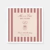 She's A Tini Bit Older Coffee Martini Birthday スタンダードカクテルナプキン (正面)