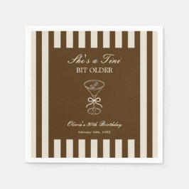 She's A Tini Bit Older Coffee Martini Birthday スタンダードカクテルナプキン