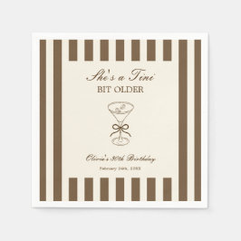 She's A Tini Bit Older Coffee Martini Birthday スタンダードカクテルナプキン