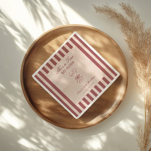 She's A Tini Bit Older Coffee Martini Birthday スタンダードカクテルナプキン