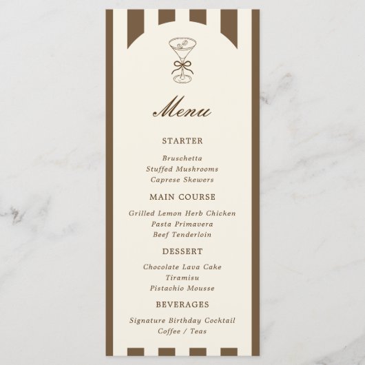 She's A Tini Bit Older Coffee Martini Birthday メニュー (正面)