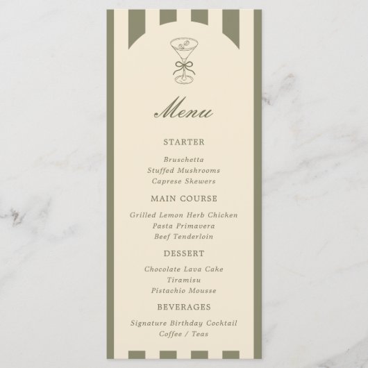 She's A Tini Bit Older Coffee Martini Birthday メニュー (正面)