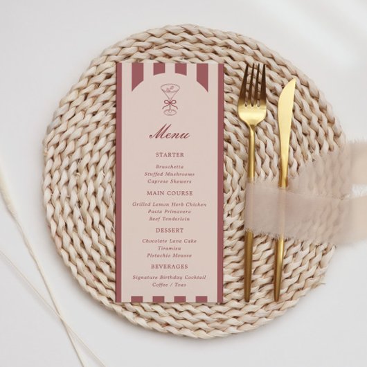 She's A Tini Bit Older Coffee Martini Birthday メニュー