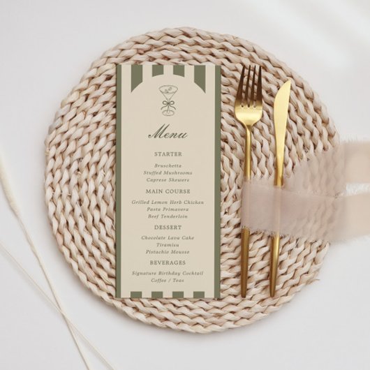 She's A Tini Bit Older Coffee Martini Birthday メニュー