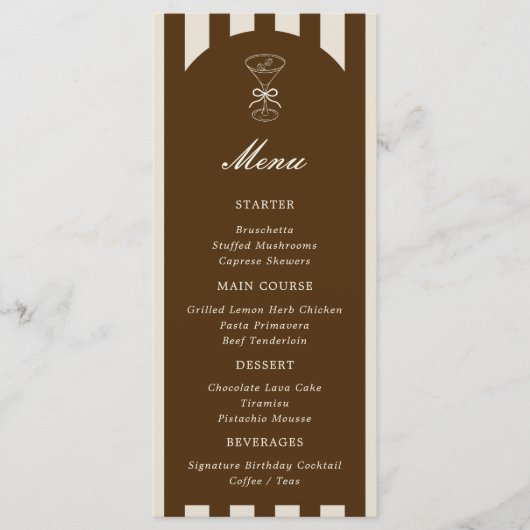 She's A Tini Bit Older Coffee Martini Birthday メニュー (正面)