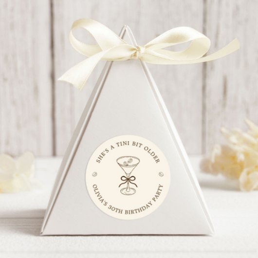 She's A Tini Bit Older Coffee Martini Birthday ラウンドシール