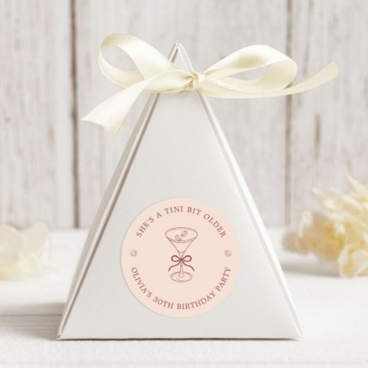 She's A Tini Bit Older Coffee Martini Birthday ラウンドシール