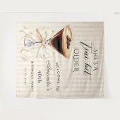 She's a Tini Bit Older Espresso Martini Backdrop タペストリー (正面(横))