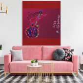 She's Become One with the Music  キャンバスプリント (インサイチュ (リビング))