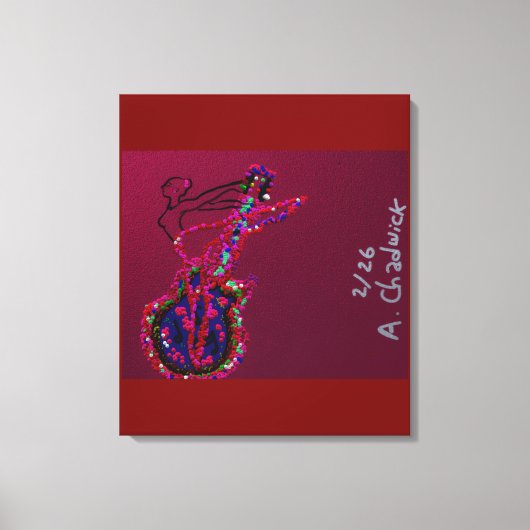 She's Become One with the Music  キャンバスプリント (正面)