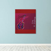 She's Become One with the Music  キャンバスプリント (インサイチュ (ウッドフロア))