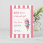 She's Been Scooped Up Bridal Shower 招待状 (スタンド正面)