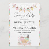 She's Been Scooped Up Ice Cream Bridal Shower 招待状 (正面)