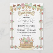 She's Been Scooped Up Ice Cream Bridal Shower 招待状 (正面)