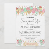 She's Been Scooped Up Ice Cream Bridal Shower 招待状 (正面/裏面)