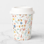 She's  Catch Coastal Bridal Shower Hot Cup Sleeves 紙コップ (裏面)