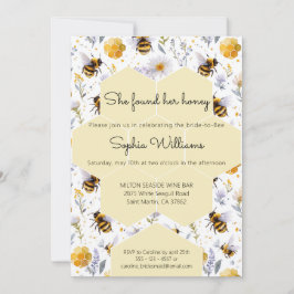 She's Found Her Honey Bees Floral Bridal Shower 招待状