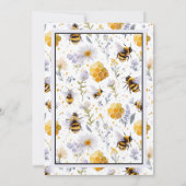 She's Found Her Honey Bees Floral Bridal Shower 招待状 (裏面)
